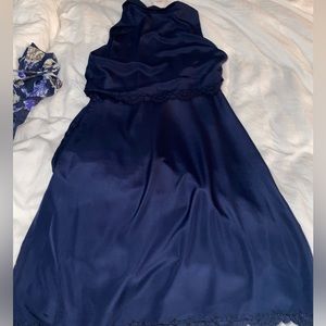 Parker NWT Navy blue sleeveless shirt dress with lace detail